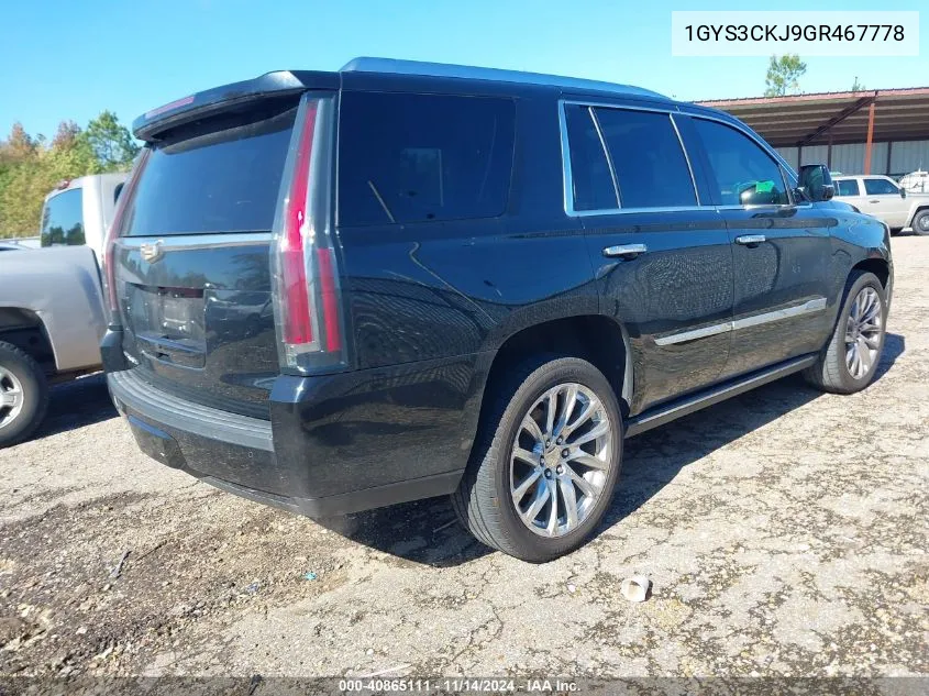 2016 Cadillac Escalade Premium Collection VIN: 1GYS3CKJ9GR467778 Lot: 40865111