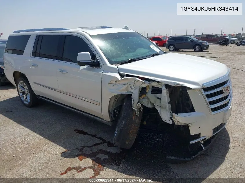 1GYS4JKJ5HR343414 2017 Cadillac Escalade Esv Premium Luxury