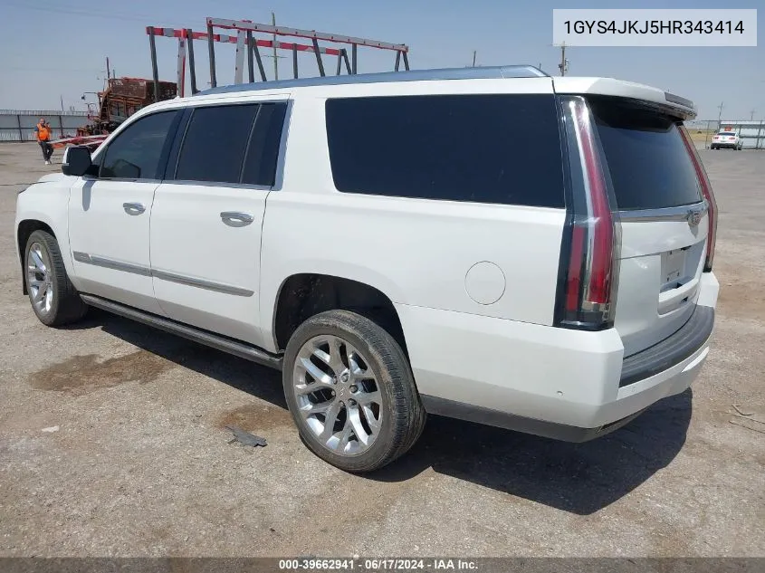 1GYS4JKJ5HR343414 2017 Cadillac Escalade Esv Premium Luxury