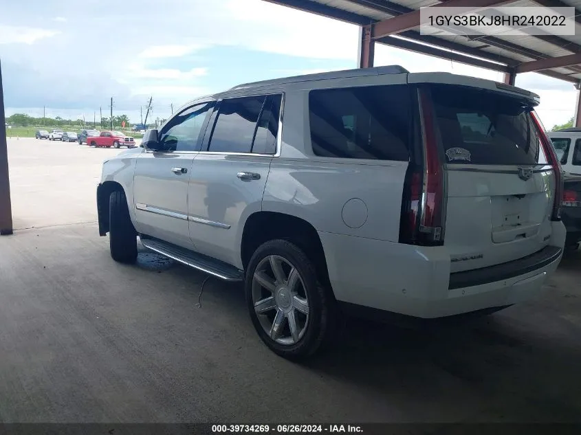 2017 Cadillac Escalade Luxury VIN: 1GYS3BKJ8HR242022 Lot: 39734269