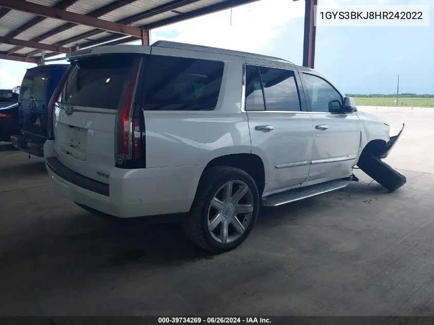 1GYS3BKJ8HR242022 2017 Cadillac Escalade Luxury