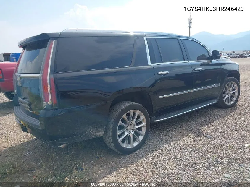 1GYS4HKJ3HR246429 2017 Cadillac Escalade Esv Luxury