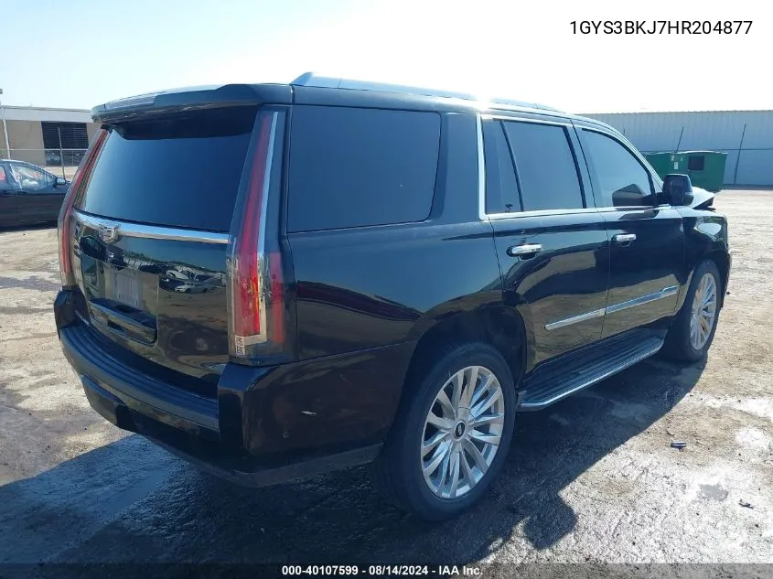 2017 Cadillac Escalade Luxury VIN: 1GYS3BKJ7HR204877 Lot: 40107599