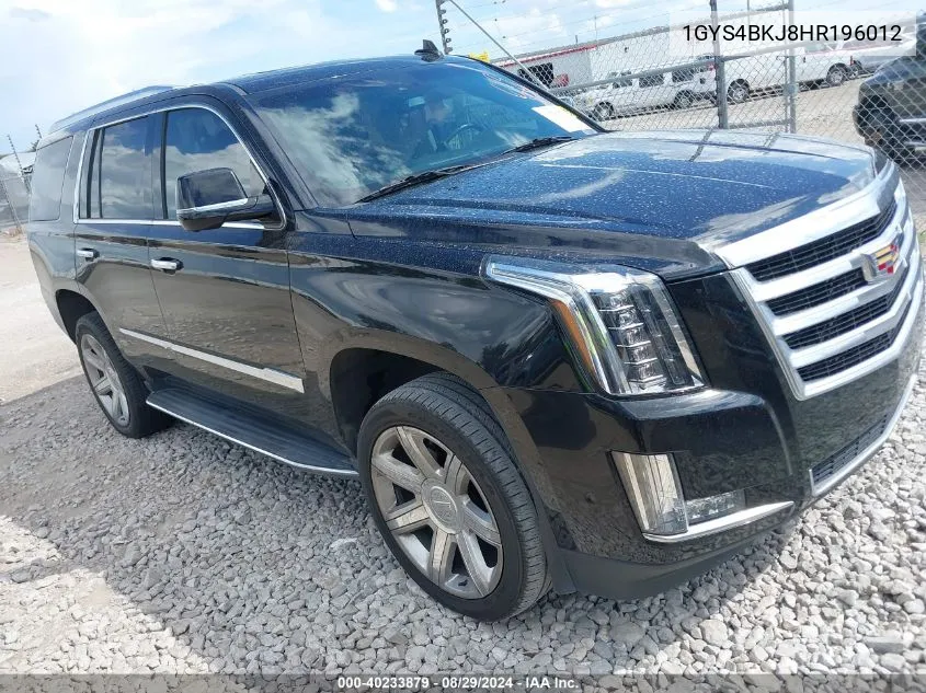 2017 Cadillac Escalade Luxury VIN: 1GYS4BKJ8HR196012 Lot: 40233879