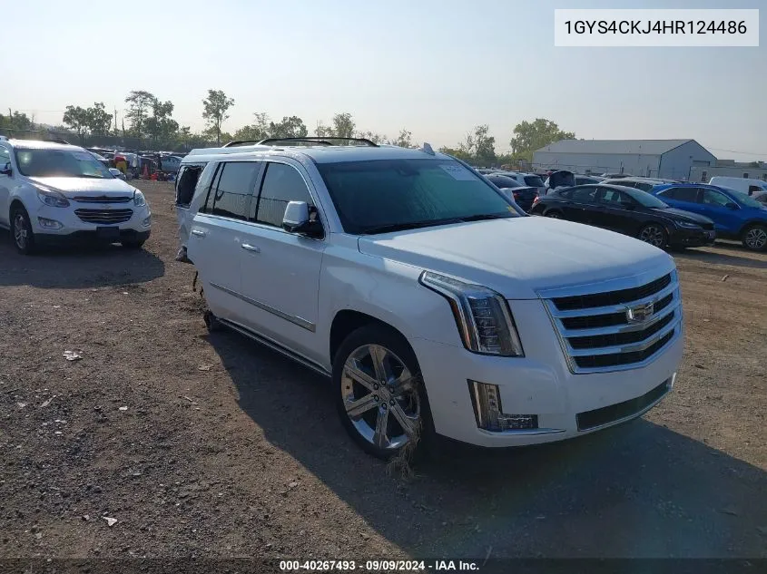 2017 Cadillac Escalade Premium Luxury VIN: 1GYS4CKJ4HR124486 Lot: 40267493