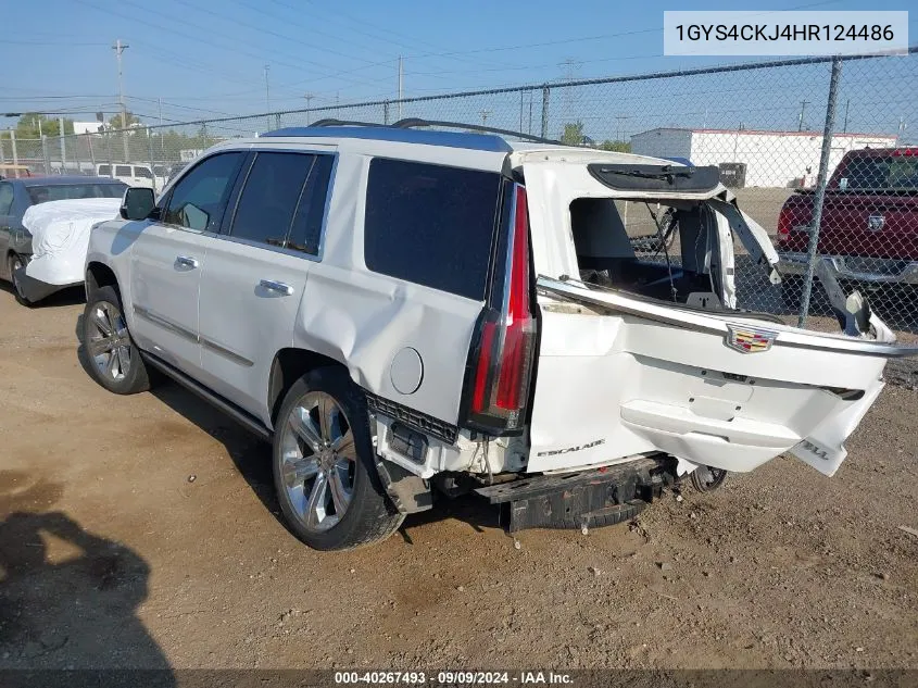 2017 Cadillac Escalade Premium Luxury VIN: 1GYS4CKJ4HR124486 Lot: 40267493