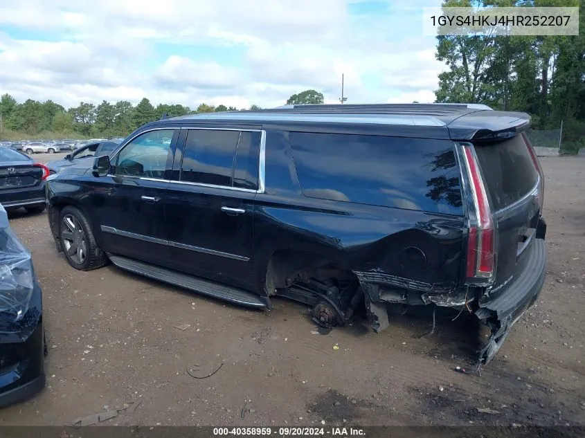 1GYS4HKJ4HR252207 2017 Cadillac Escalade Esv Luxury