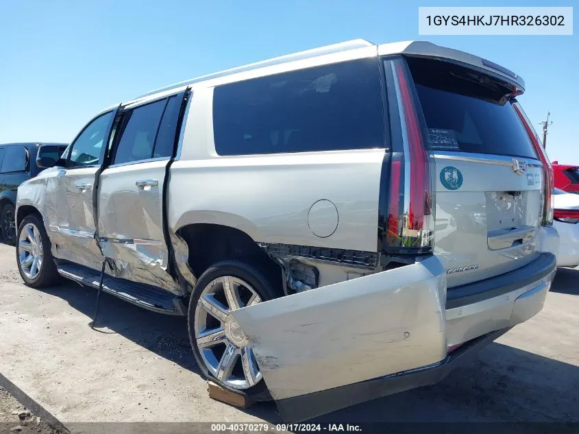 1GYS4HKJ7HR326302 2017 Cadillac Escalade Esv Luxury