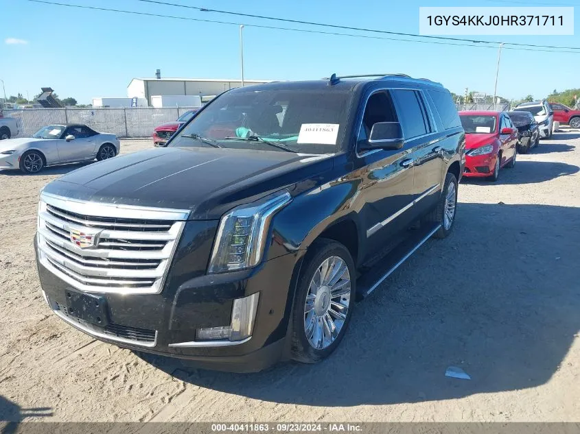 2017 Cadillac Escalade Esv Platinum VIN: 1GYS4KKJ0HR371711 Lot: 40411863