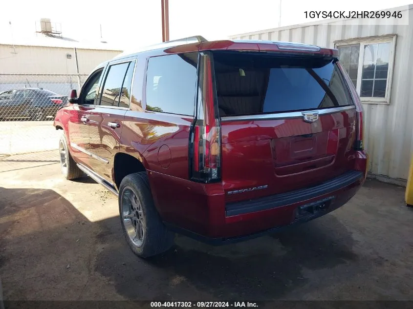 1GYS4CKJ2HR269946 2017 Cadillac Escalade Premium Luxury