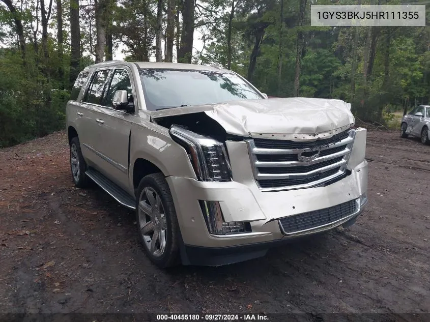 2017 Cadillac Escalade Luxury VIN: 1GYS3BKJ5HR111355 Lot: 40455180