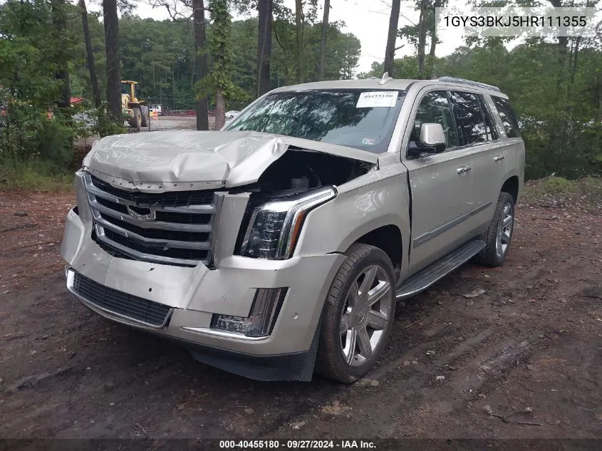 1GYS3BKJ5HR111355 2017 Cadillac Escalade Luxury