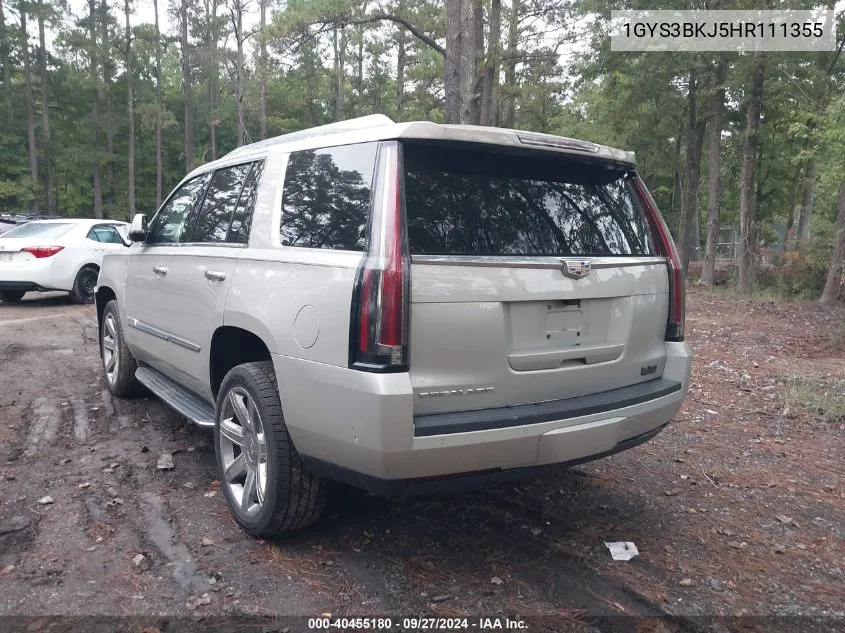 2017 Cadillac Escalade Luxury VIN: 1GYS3BKJ5HR111355 Lot: 40455180