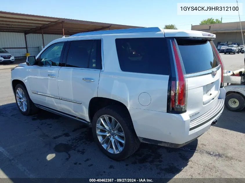 2017 Cadillac Escalade Premium Luxury VIN: 1GYS4CKJ9HR312100 Lot: 40462387