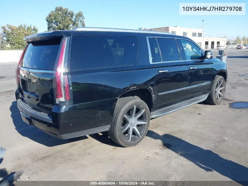 2017 Cadillac Escalade Esv Luxury VIN: 1GYS4HKJ7HR279708 Lot: 40560604