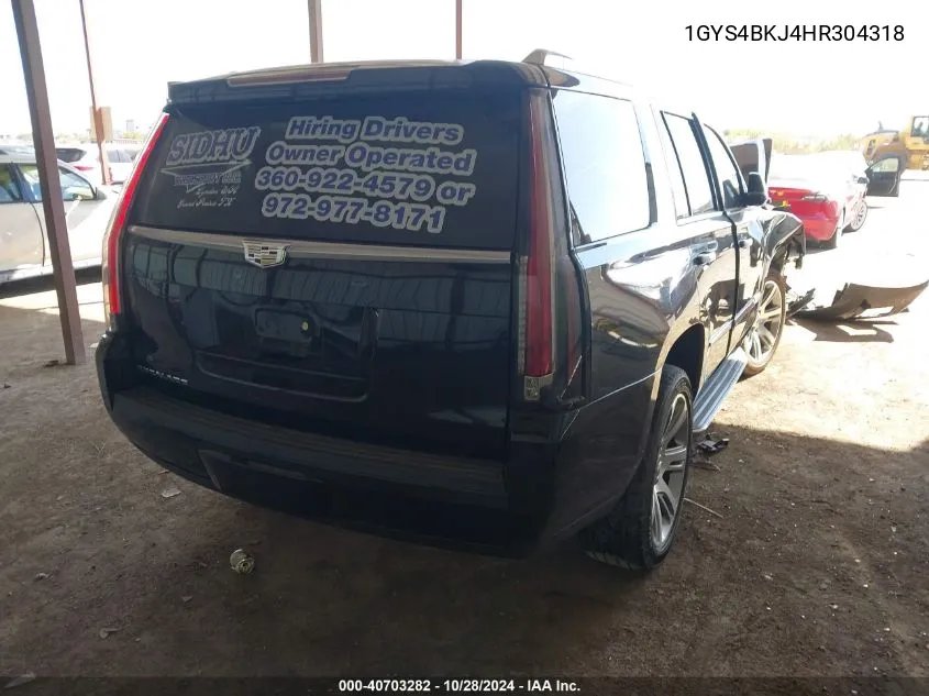 1GYS4BKJ4HR304318 2017 Cadillac Escalade Luxury