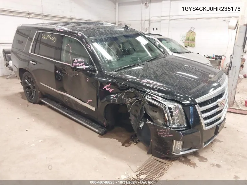 2017 Cadillac Escalade Premium Luxury VIN: 1GYS4CKJ0HR235178 Lot: 40746623