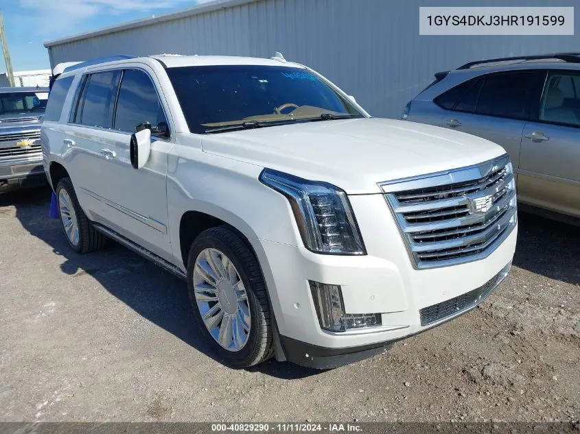 2017 Cadillac Escalade Platinum VIN: 1GYS4DKJ3HR191599 Lot: 40829290