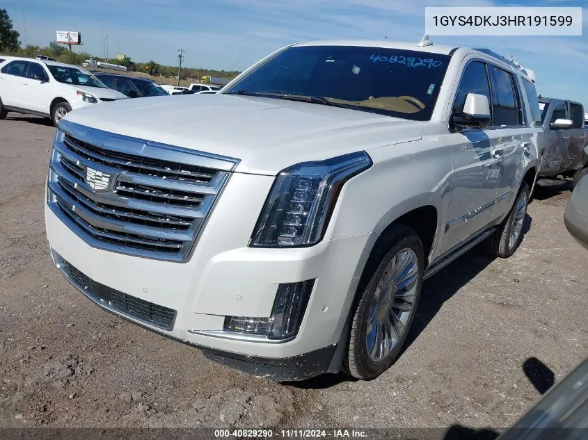 2017 Cadillac Escalade Platinum VIN: 1GYS4DKJ3HR191599 Lot: 40829290