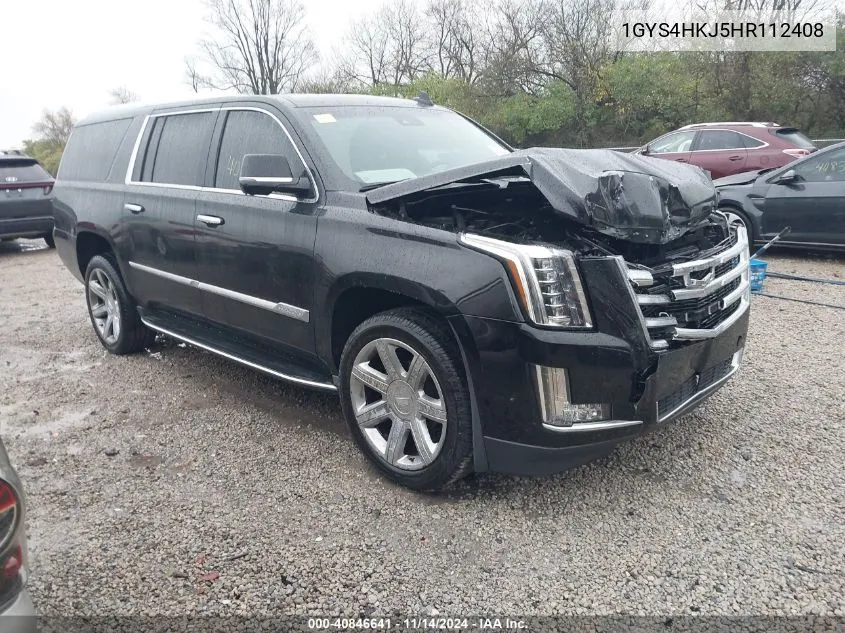 2017 Cadillac Escalade Esv Luxury VIN: 1GYS4HKJ5HR112408 Lot: 40846641