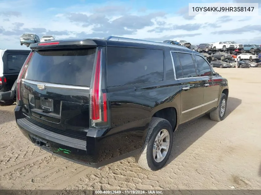 2017 Cadillac Escalade Esv Platinum VIN: 1GYS4KKJ9HR358147 Lot: 40912649