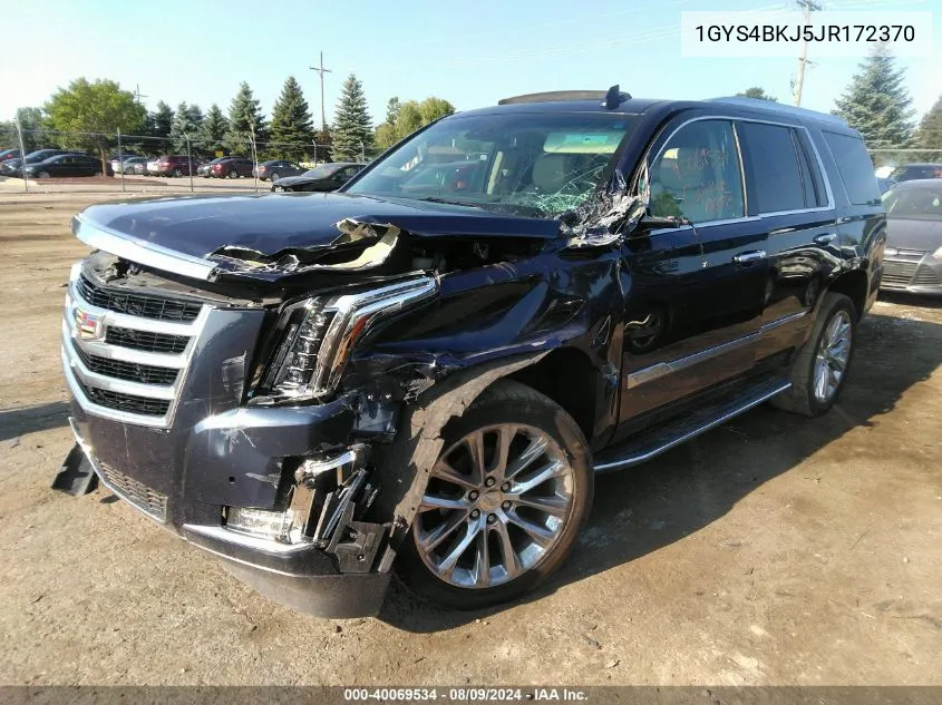 2018 Cadillac Escalade Luxury VIN: 1GYS4BKJ5JR172370 Lot: 40069534