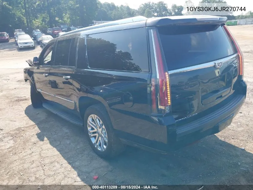 1GYS3GKJ6JR270744 2018 Cadillac Escalade Esv Standard