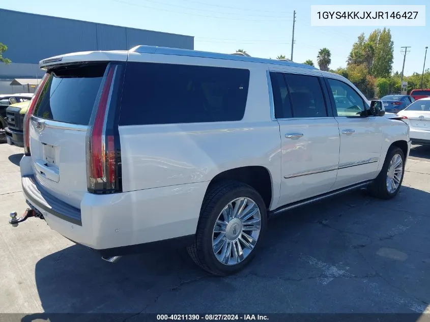 2018 Cadillac Escalade Esv Platinum VIN: 1GYS4KKJXJR146427 Lot: 40211390