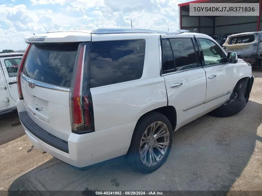 2018 Cadillac Escalade Platinum VIN: 1GYS4DKJ7JR371836 Lot: 40241982