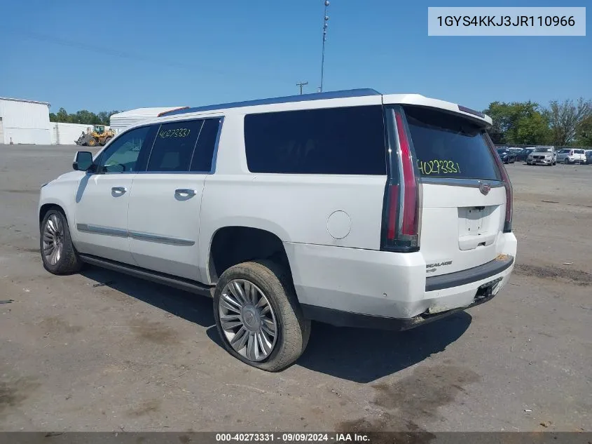 2018 Cadillac Escalade Esv Platinum VIN: 1GYS4KKJ3JR110966 Lot: 40273331