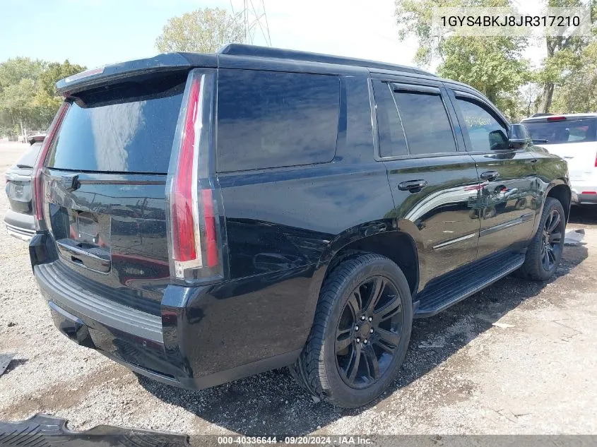 1GYS4BKJ8JR317210 2018 Cadillac Escalade Luxury