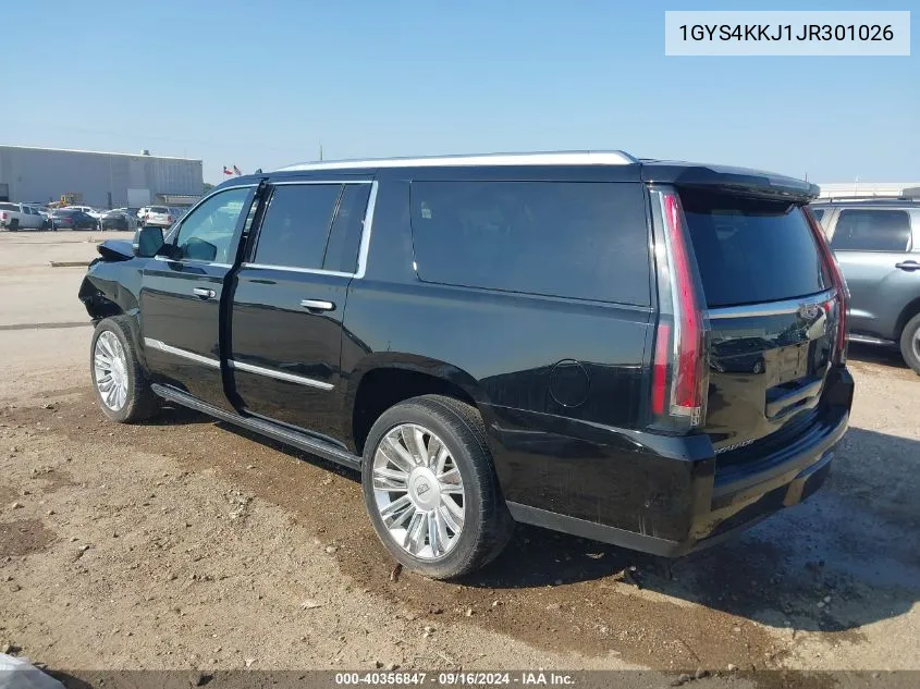 2018 Cadillac Escalade Esv Platinum VIN: 1GYS4KKJ1JR301026 Lot: 40356847