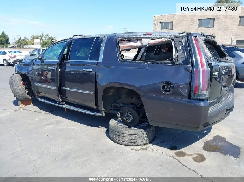 1GYS4HKJ4JR217480 2018 Cadillac Escalade Esv Luxury