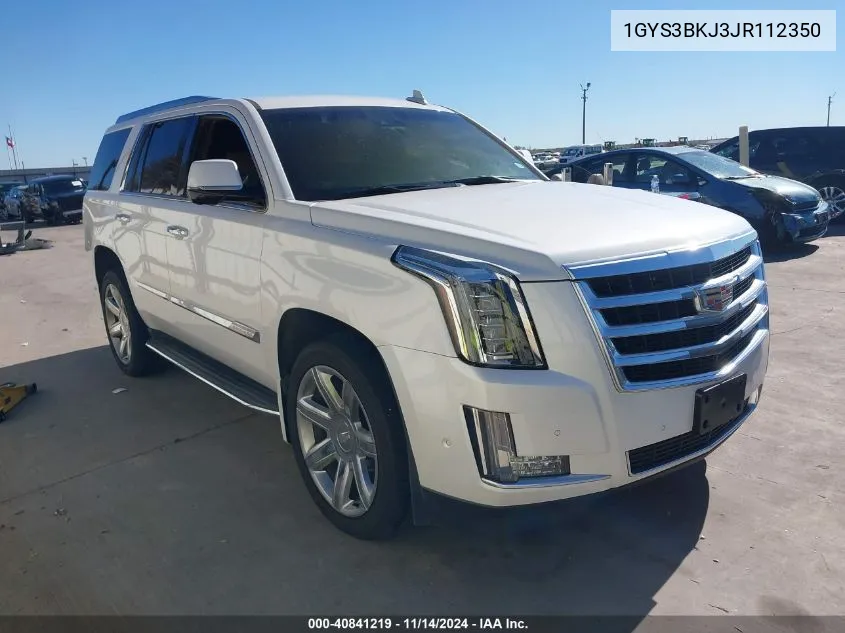 2018 Cadillac Escalade Luxury VIN: 1GYS3BKJ3JR112350 Lot: 40841219