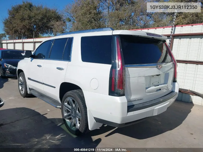 2018 Cadillac Escalade Luxury VIN: 1GYS3BKJ3JR112350 Lot: 40841219