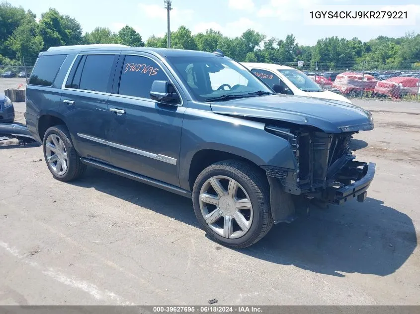 1GYS4CKJ9KR279221 2019 Cadillac Escalade Premium Luxury