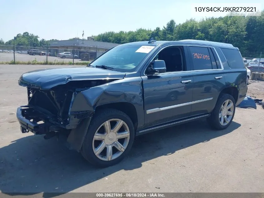 1GYS4CKJ9KR279221 2019 Cadillac Escalade Premium Luxury