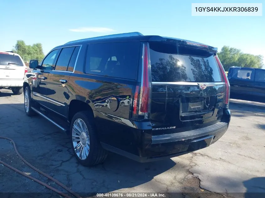 1GYS4KKJXKR306839 2019 Cadillac Escalade Esv Platinum