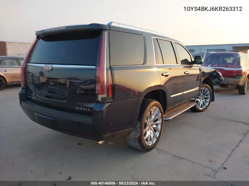 2019 Cadillac Escalade Luxury VIN: 1GYS4BKJ6KR263312 Lot: 40148806