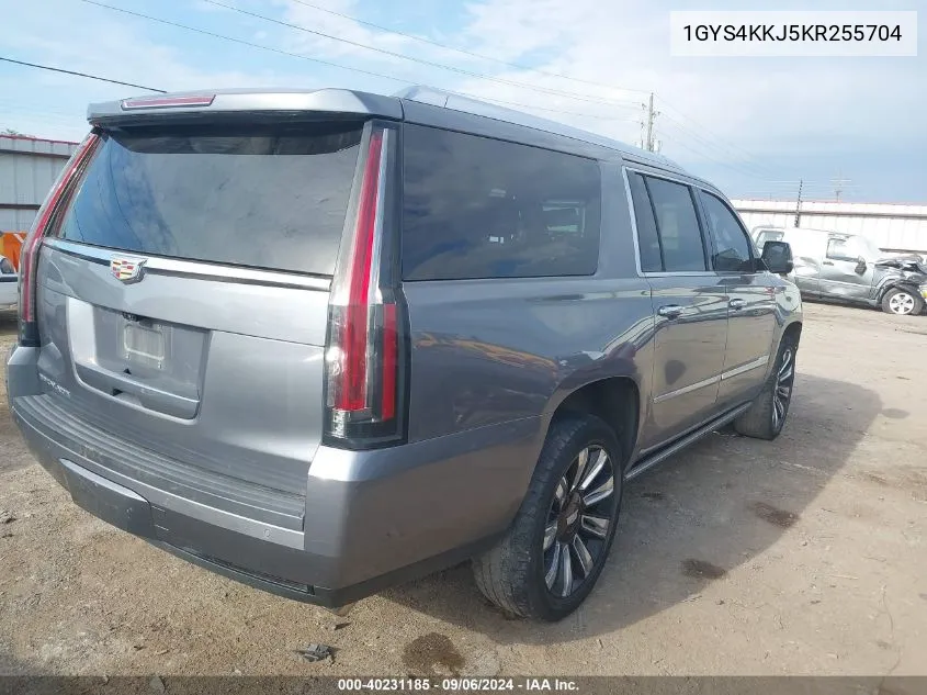 2019 Cadillac Escalade Esv Platinum VIN: 1GYS4KKJ5KR255704 Lot: 40231185