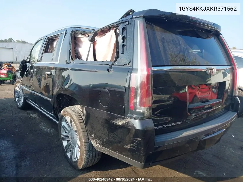 1GYS4KKJXKR371562 2019 Cadillac Escalade Esv Platinum