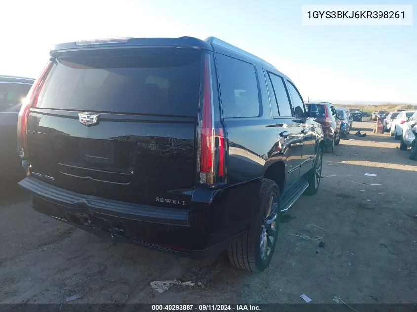 2019 Cadillac Escalade Luxury VIN: 1GYS3BKJ6KR398261 Lot: 40293887