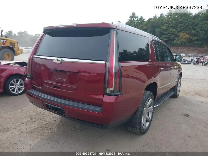 1GYS4JKJ5KR337233 2019 Cadillac Escalade Esv Premium Luxury