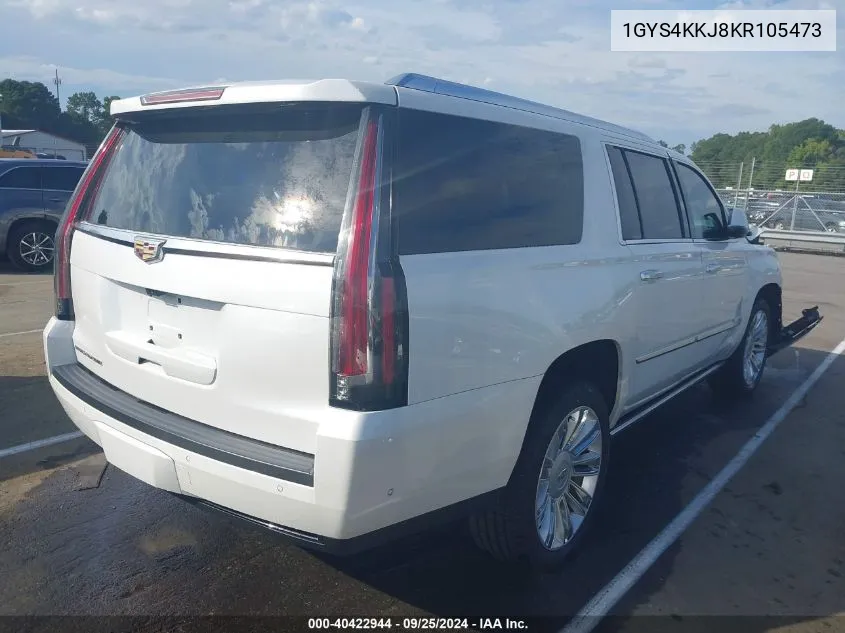 1GYS4KKJ8KR105473 2019 Cadillac Escalade Esv Platinum