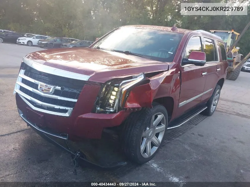 1GYS4CKJ0KR229789 2019 Cadillac Escalade Premium Luxury