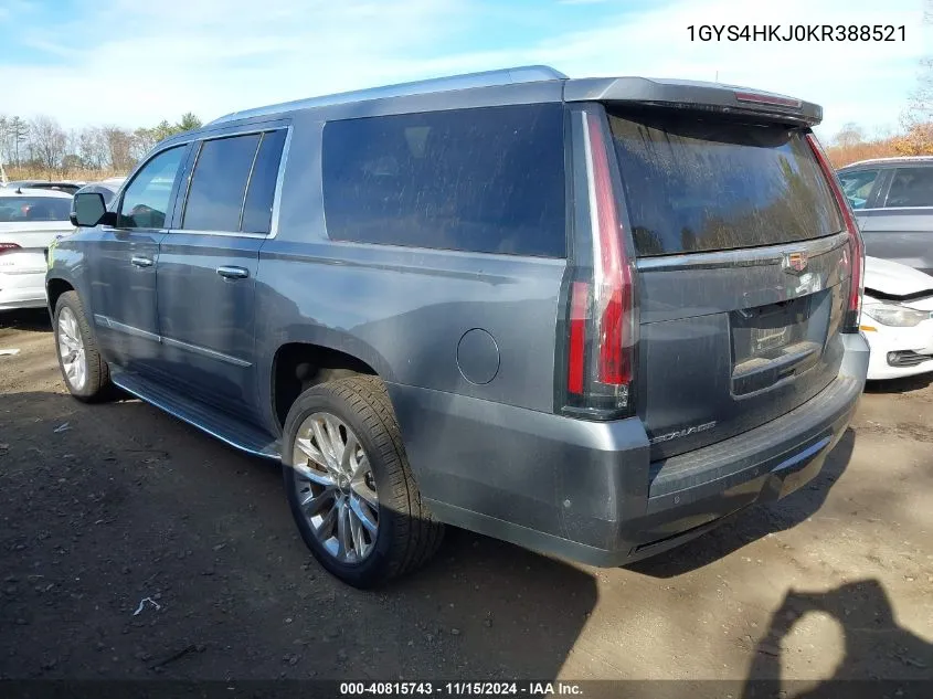 2019 Cadillac Escalade Esv Luxury VIN: 1GYS4HKJ0KR388521 Lot: 40815743