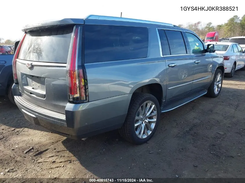 2019 Cadillac Escalade Esv Luxury VIN: 1GYS4HKJ0KR388521 Lot: 40815743