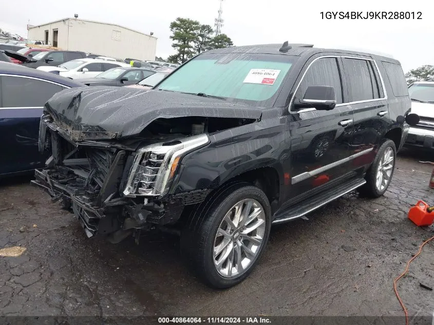 2019 Cadillac Escalade Luxury VIN: 1GYS4BKJ9KR288012 Lot: 40864064