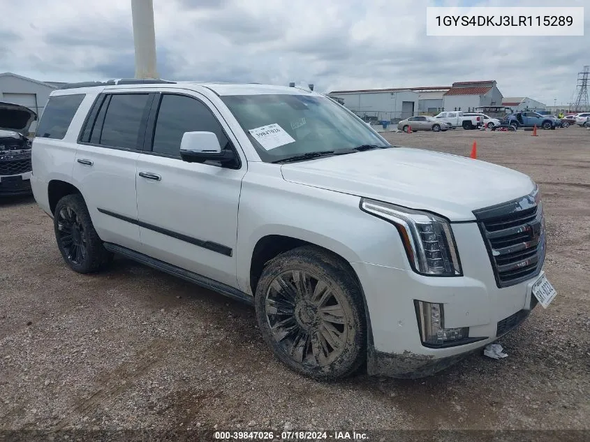 2020 Cadillac Escalade 4Wd Platinum VIN: 1GYS4DKJ3LR115289 Lot: 39847026