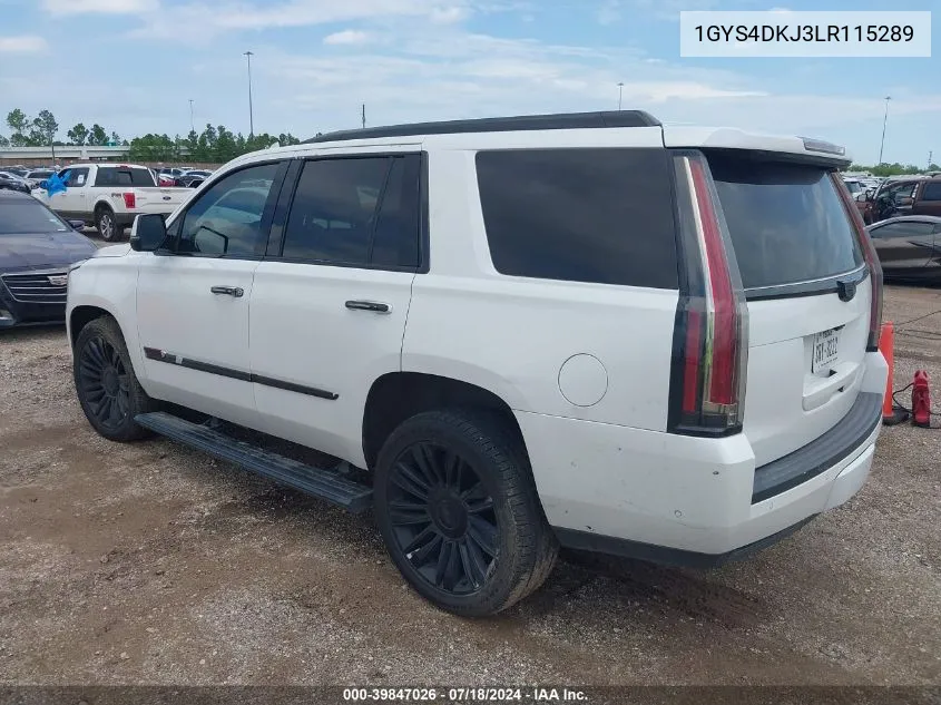 2020 Cadillac Escalade 4Wd Platinum VIN: 1GYS4DKJ3LR115289 Lot: 39847026